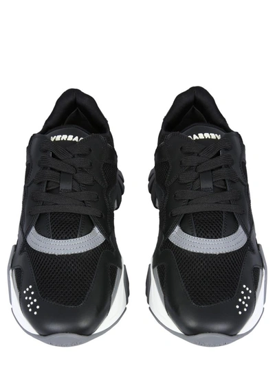 Shop Versace Shark Sneakers In Black