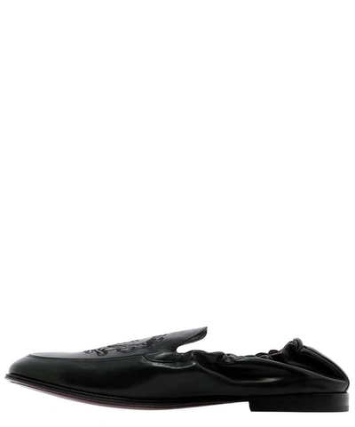 Shop Dolce & Gabbana "plume" Slippers In Black  