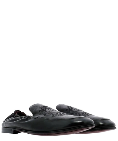 Shop Dolce & Gabbana "plume" Slippers In Black  