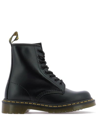 Shop Dr. Martens' "1460" Military Boots In Black  