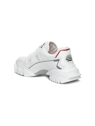 Shop Valentino Climbers Sneakers In Fabric And Leather In White