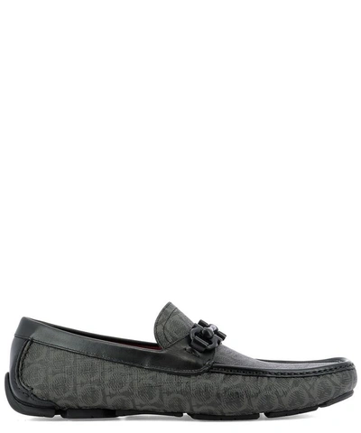 Shop Ferragamo "parigi 19" Loafers In Grey