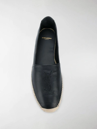 Shop Saint Laurent Flat Shoes Black