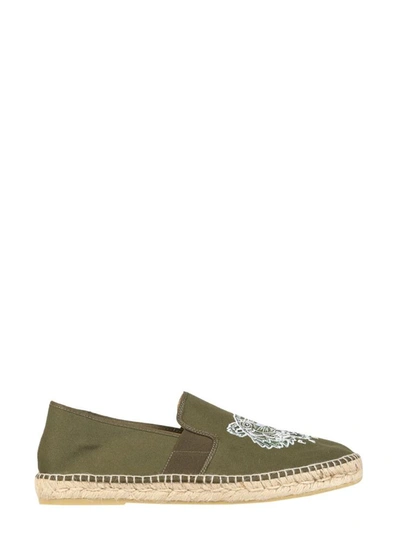 Shop Kenzo Elasticated Espadrilles In Green