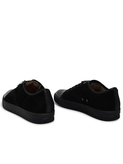 Shop Lanvin Black Basket Sneakers