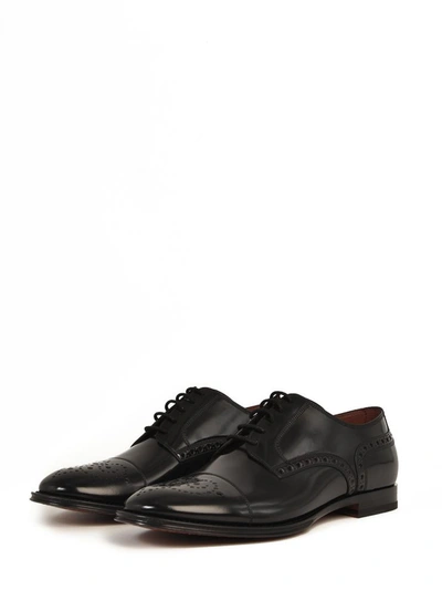 Shop Dolce & Gabbana Duilio Leather Shoes In Black