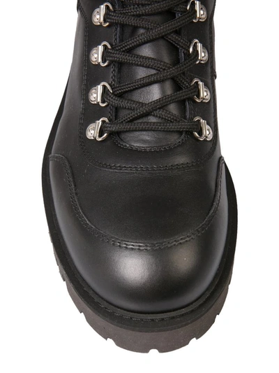 Shop Moschino Hiking Boots In Black