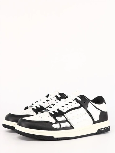 Shop Amiri Skel Low Sneakers In White