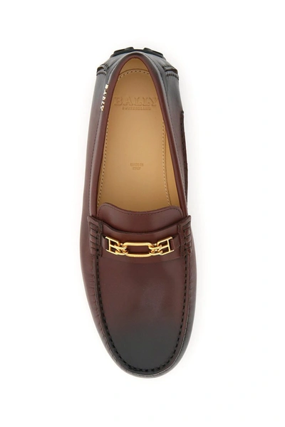 Shop Bally Dravil Driving Loafers In 01561 Mid Brown