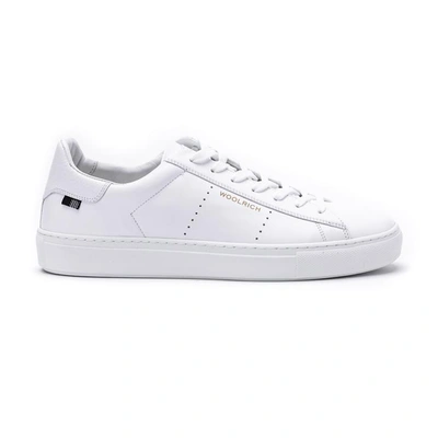 Shop Woolrich Sneakers In Bianco