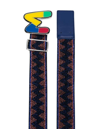Shop M Missoni Belts In Blu