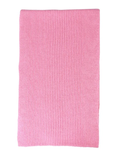 Shop Msgm Cupid Label Scarf In Pink