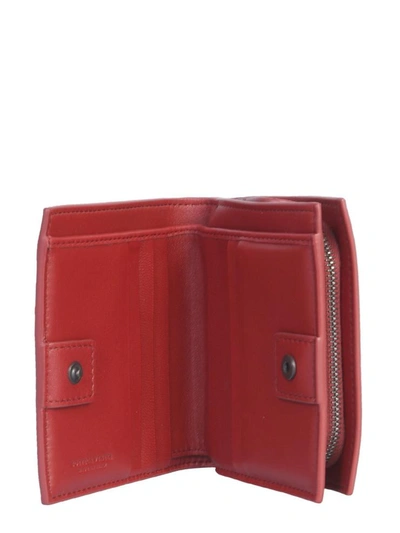 Shop Bottega Veneta Hanami Wallet In Bordeaux