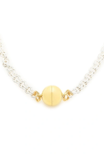 Shop Timeless Pearly Chain Necklace With Magnetic Clasp In Silver Gold