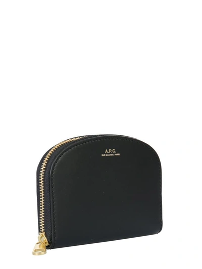 Shop A.p.c. Demi Lune Wallet In Black