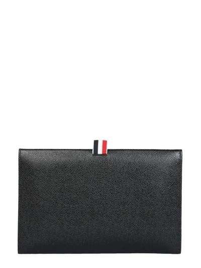 Shop Thom Browne Leather Wallet In Black