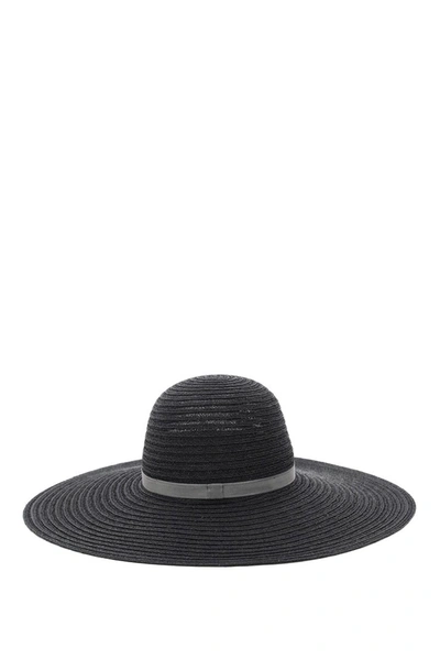 Shop Maison Michel Blanche Woven Hemp Hat In Black