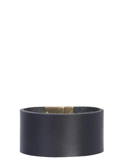 Shop Saint Laurent Bracelet With Magnetic Plate In Black