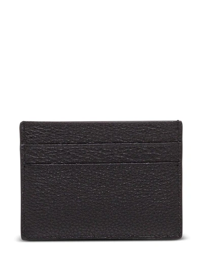 Shop Balenciaga Cardholder In Grained Leather With Logo In Black