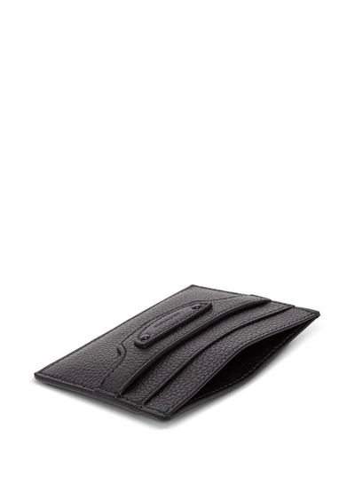 Shop Balenciaga Cardholder In Grained Leather With Logo In Black