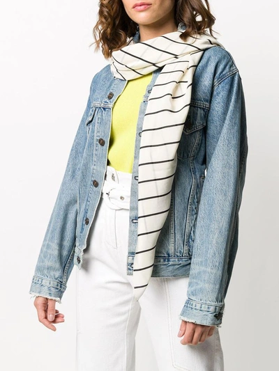 Shop Alysi Scarfs In Bianco