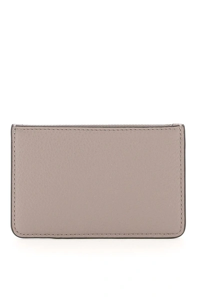 Shop Tory Burch Perry Top-zip Pouch Card Case In Gray Heron