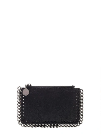 Shop Stella Mccartney Falabella Card Holder In Black