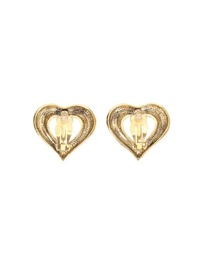 Shop Saint Laurent Clip Earrings In Gold