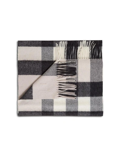 Shop Burberry Maxi Check Cashmere Scarf In Beige