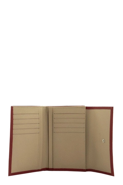 Shop Longchamp Roseau Compact Wallet In Red