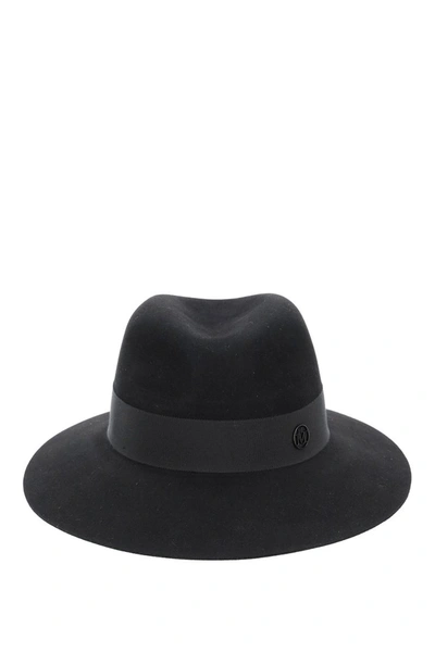 Shop Maison Michel Henrietta Felt Fedora Hat In Black