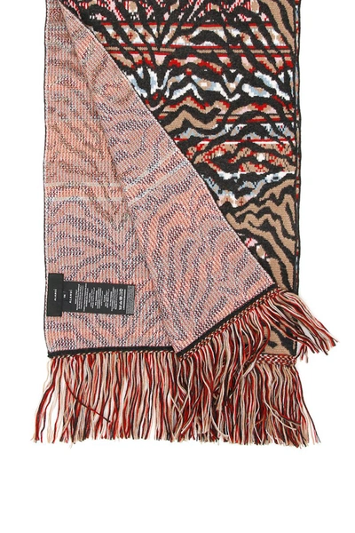 Shop Alanui Multicolor Scarf In Brown Multi