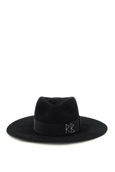 Shop Ruslan Baginskiy Fedora Hat Crystals And Pearls In Black