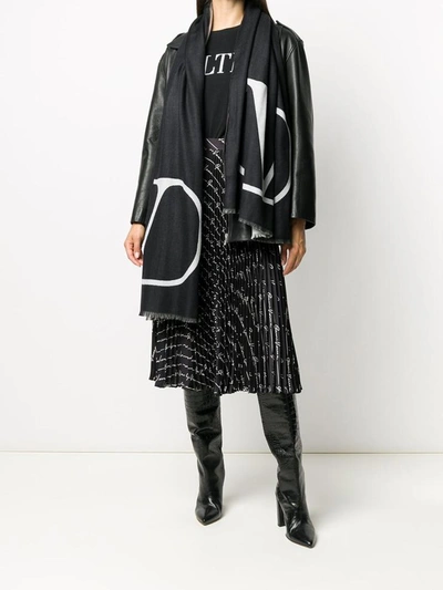 Shop Valentino Garavani Scarfs Black