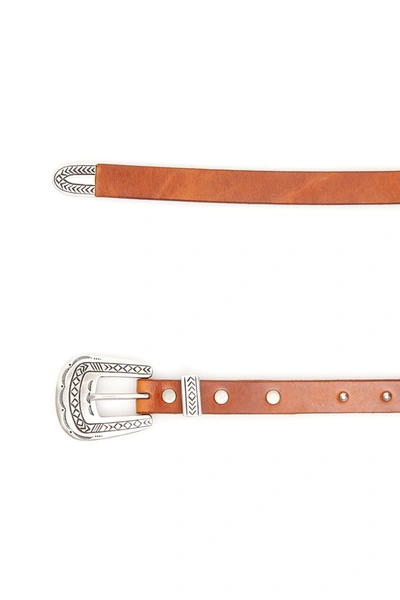 Shop Alanui Studded Belt In Brown