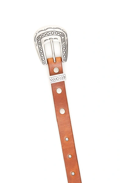 Shop Alanui Studded Belt In Brown