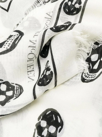 Shop Alexander Mcqueen Scarfs In Bianco