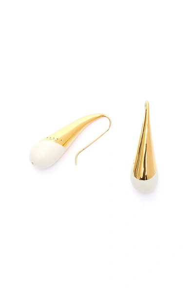 Shop Marni Earrings Blow Up Line In Ivory