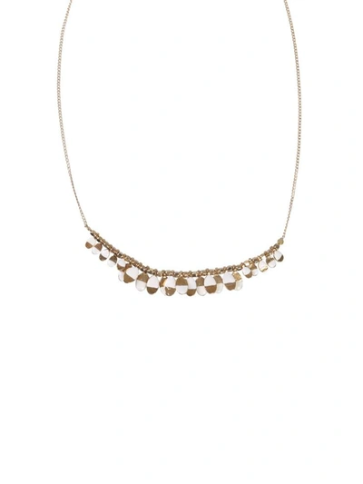 Shop Isabel Marant Necklace With Resin Details In Gold