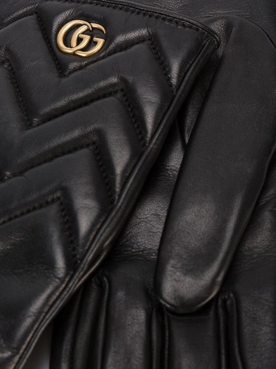 Shop Gucci Gloves Black