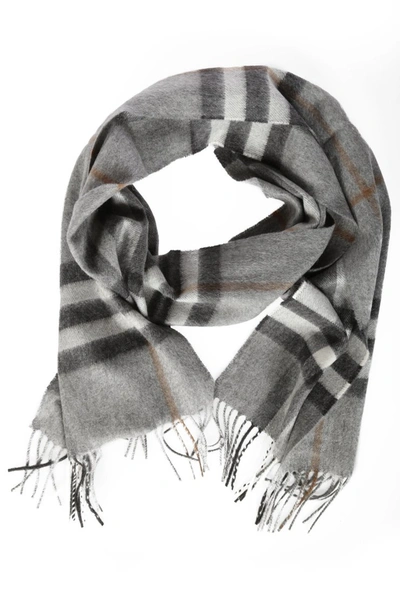 Shop Burberry Scarfs Grey