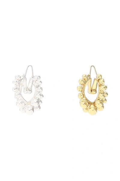 Shop Patou Mismatching Earrings In Gold Silver