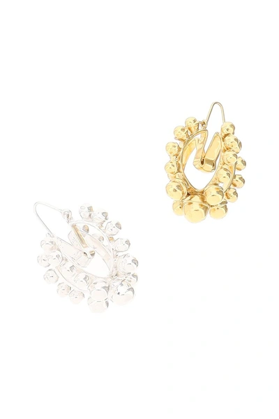 Shop Patou Mismatching Earrings In Gold Silver
