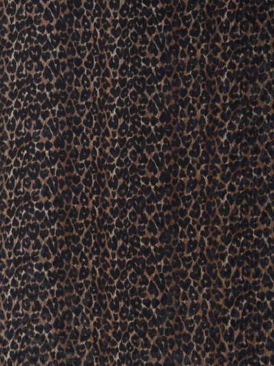 Shop Saint Laurent Leopard Scarf In Brown