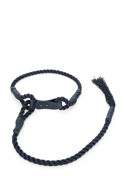 Shop Max Mara Vespa Braided Rope Belt In Blu