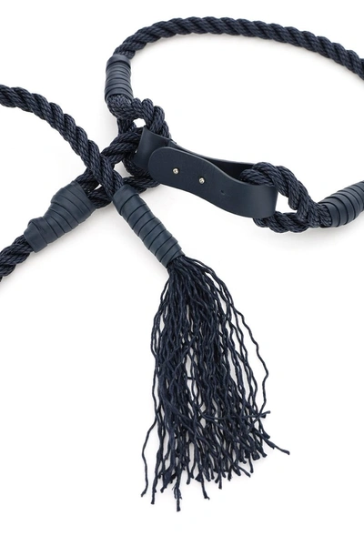 Shop Max Mara Vespa Braided Rope Belt In Blu