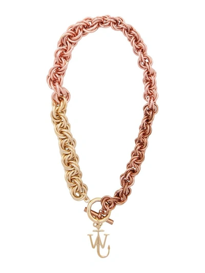 Shop Jw Anderson Choker With Chain In Pink