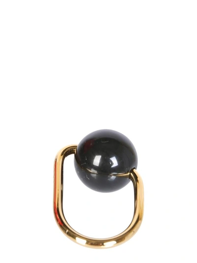 Shop Marni Sphere Ring In Black