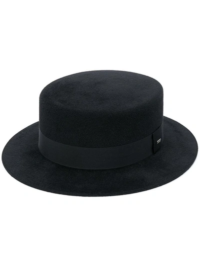 Shop Saint Laurent Hats Black