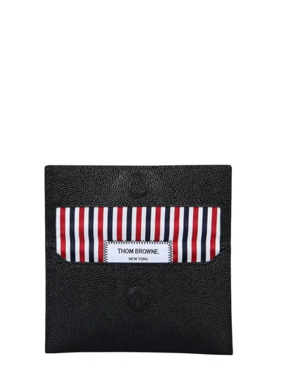 Shop Thom Browne Wallet With Flap In Black